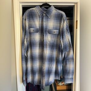 Mens George’s Blue and White Flannel